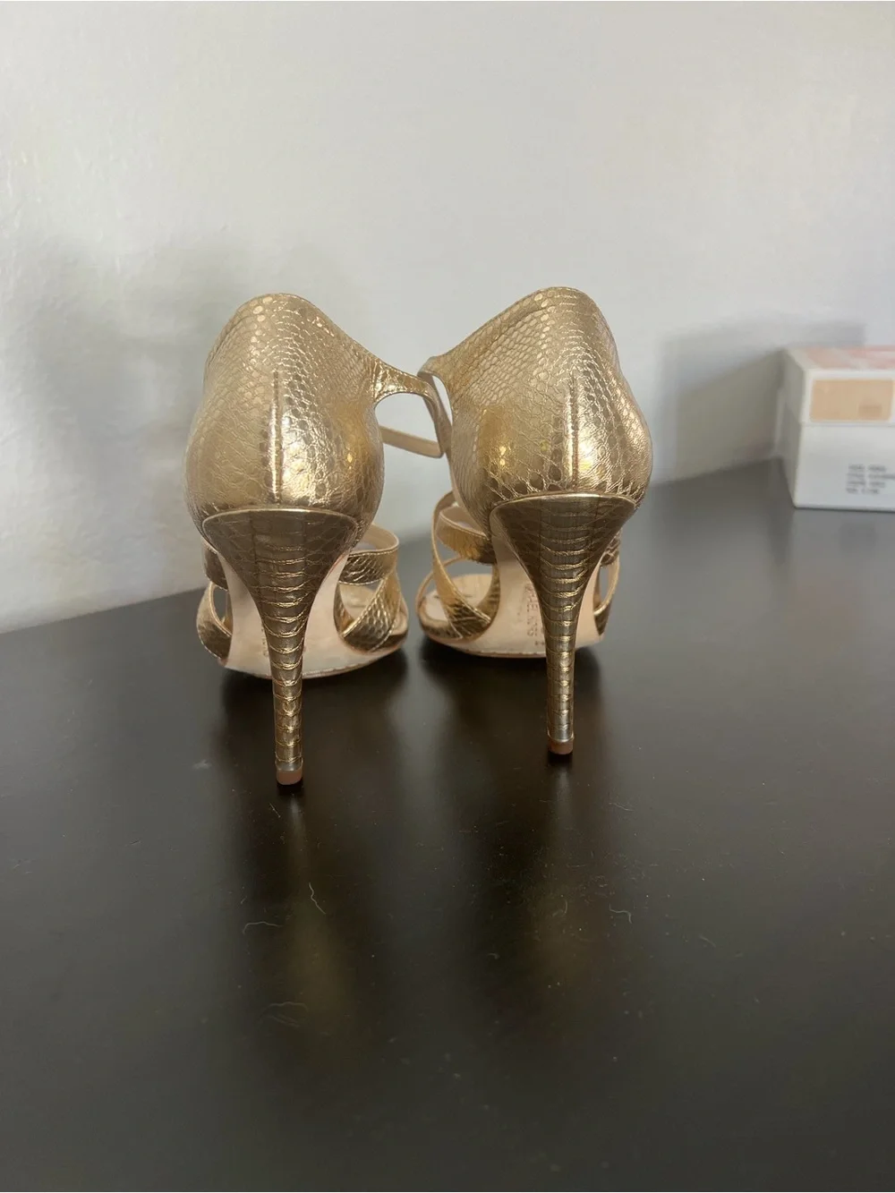 Michael Kors Metallic Gold Strappy High-Heel Sandals - Women